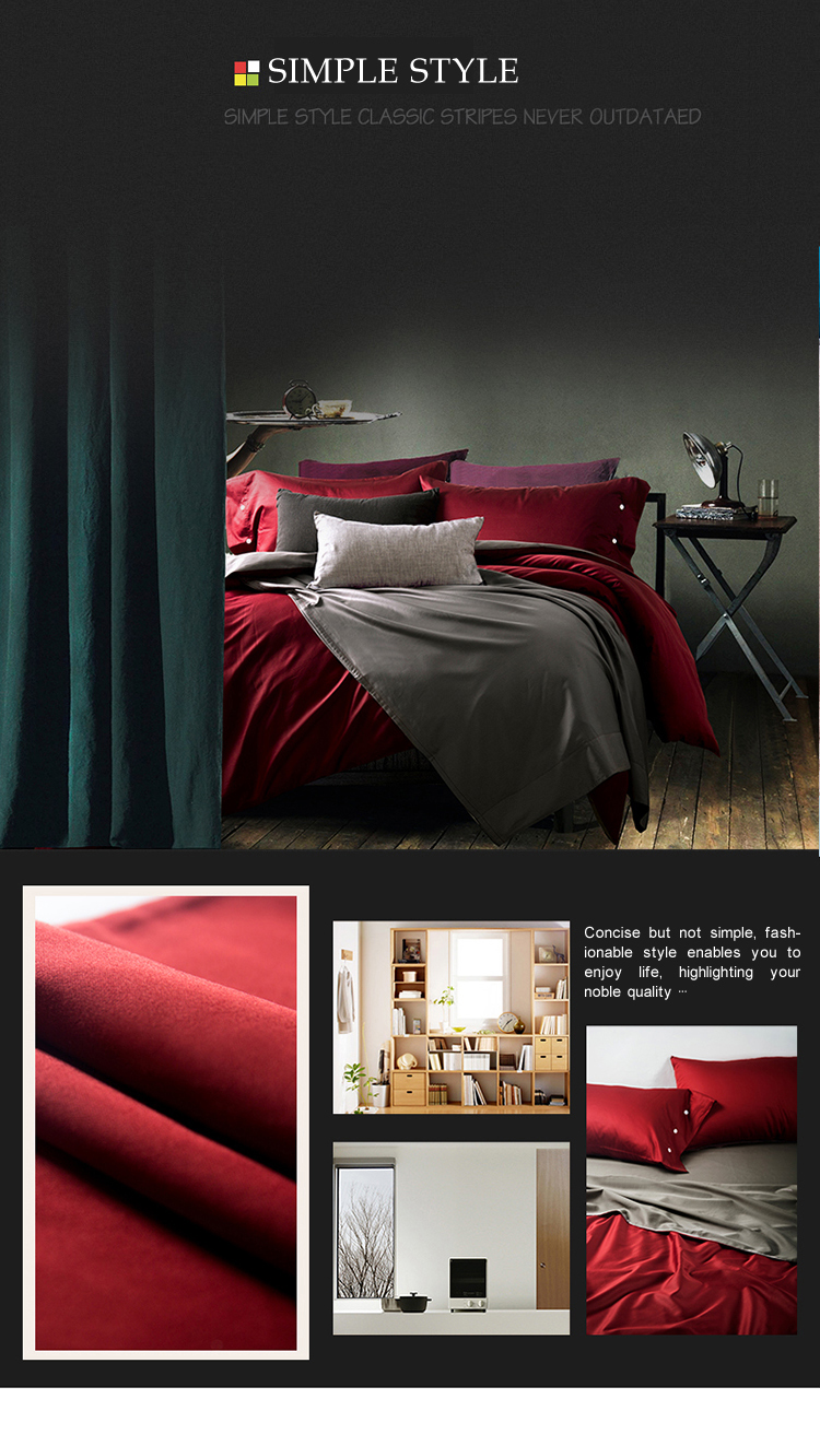 Comfortable Resort Red And Grey Bedding