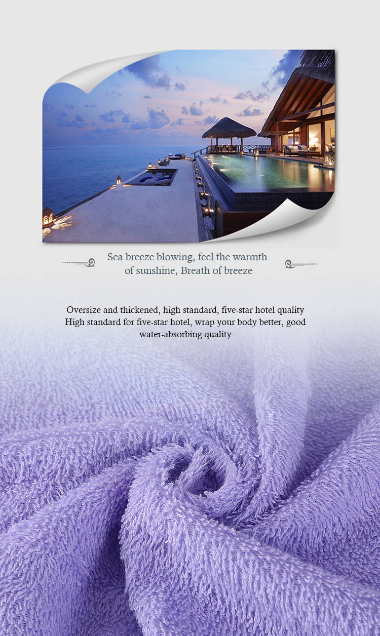 OEM Wholesale Purple Beach Towel