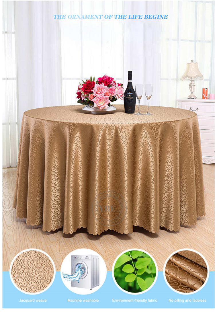 132' Round Wedding Lace Tablecloth