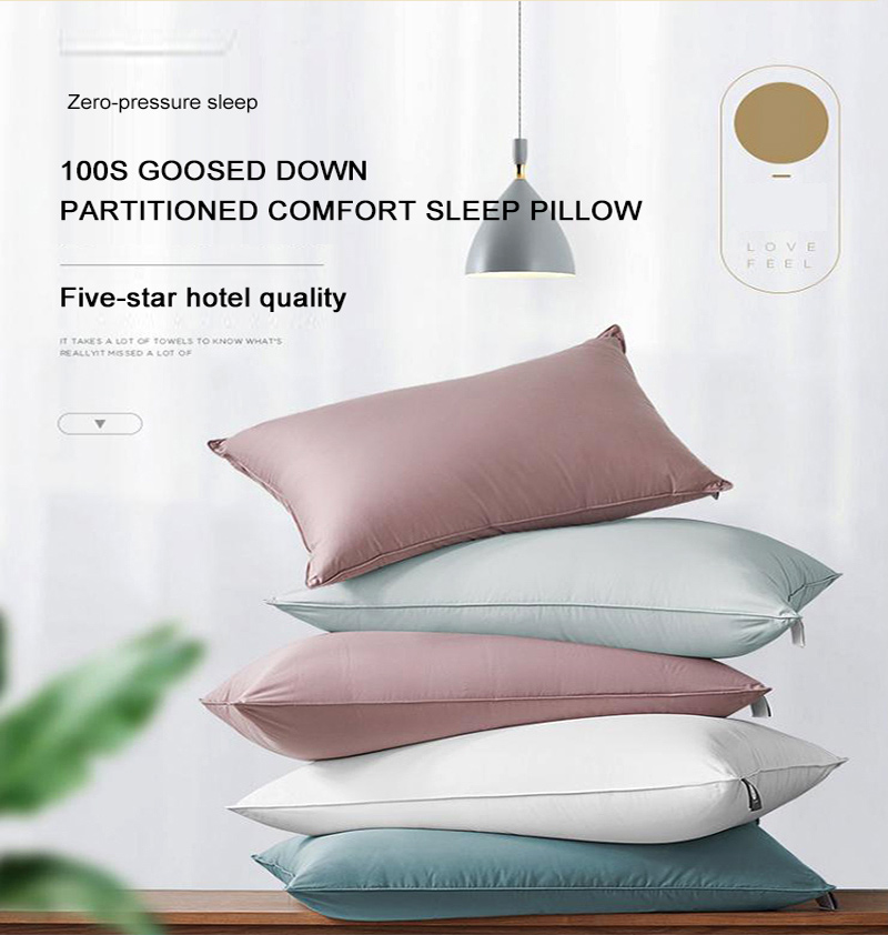 Three-layer partitioned Stereo Soft 95% Down Pillows