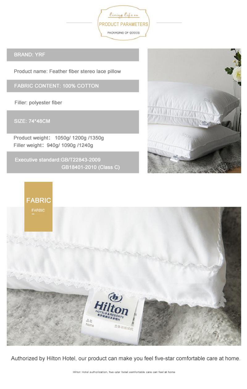 White Hilton Hotel Pillows Chinese Supplier