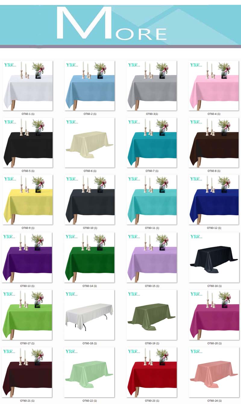60x126 inch Oblong Table Cloths Pure Caribbean 100% Polyester