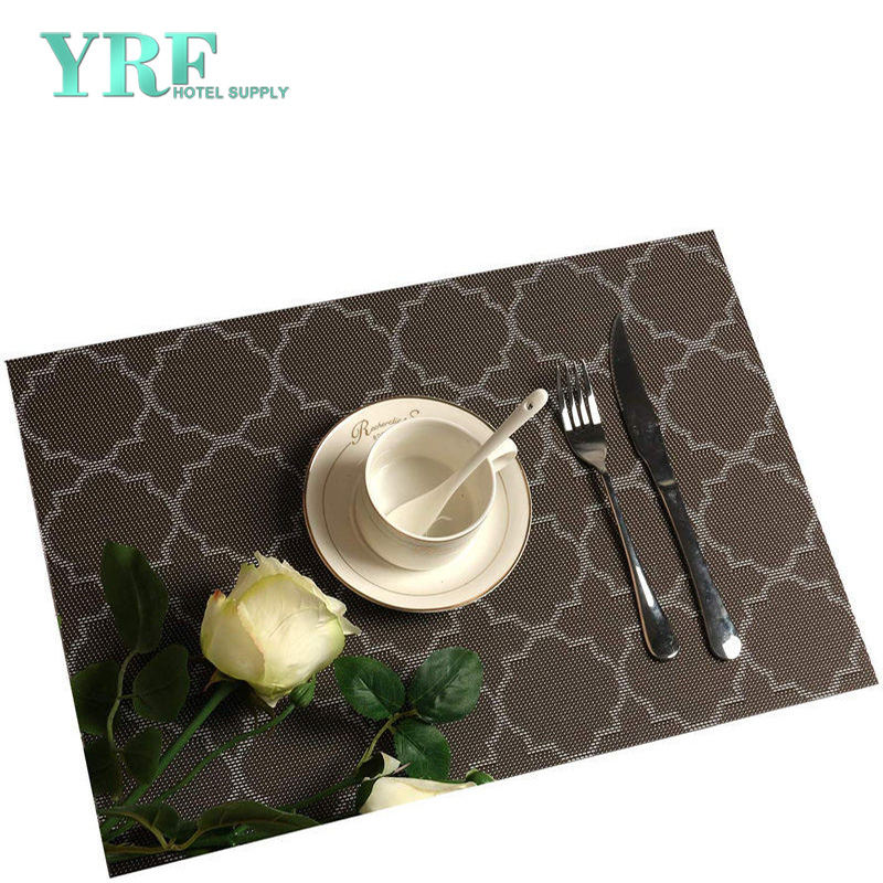 Rectangular Diamond Brown Table Mats Vinyl