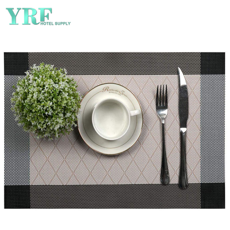 Wipe Clean Light Coffee Placemats Heat-Resistant