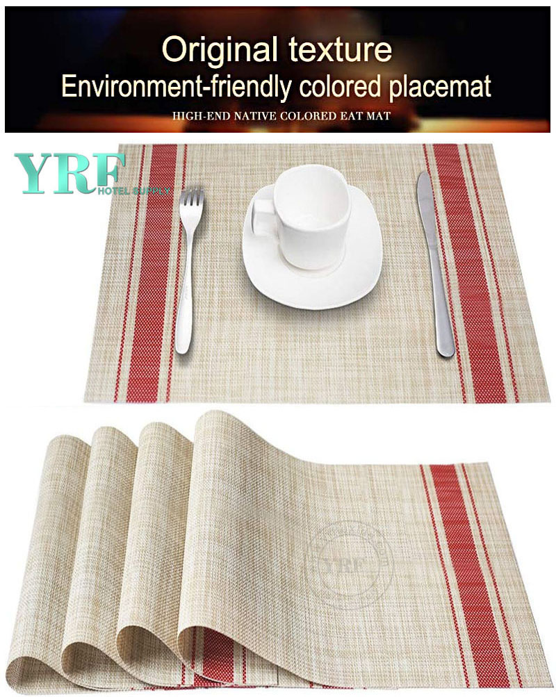 Not mildew Red line Placemats Dries Very Quickly