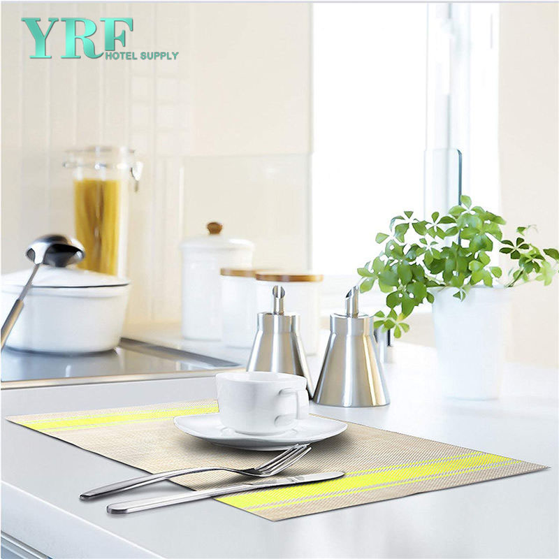 Oblong Yellow line Table Mats Holiday