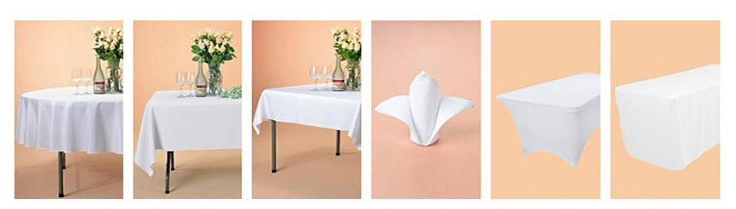 100% Polyester White Round Table Cover 70
