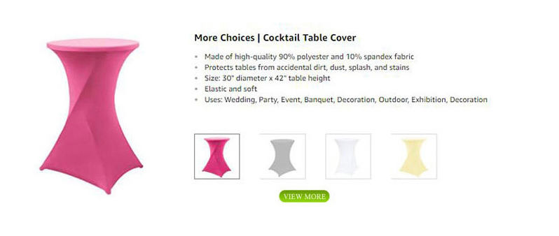 8 Feet Four-Way Tight Cocktail Round Tablecloth