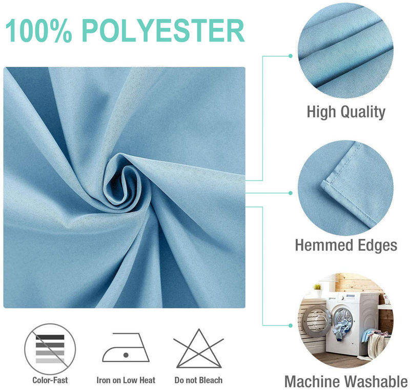 Hotel 60x126 inch Light Blue Oblong Table Cloth
