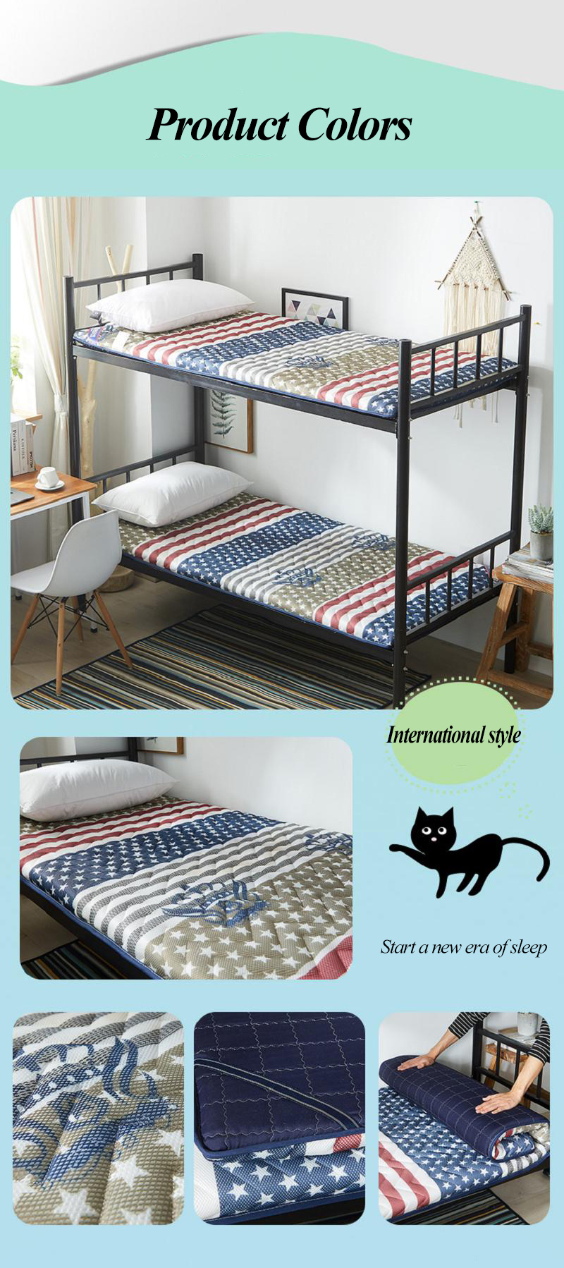 Easy to Carry Bunk bed Mattress Thin