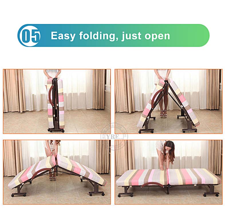 Sturdy Metal Frame Rollaway Folding Bed