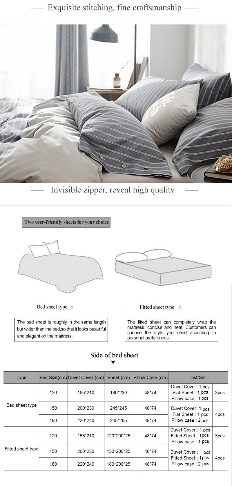 King Bed Sheet Set Fashion Style