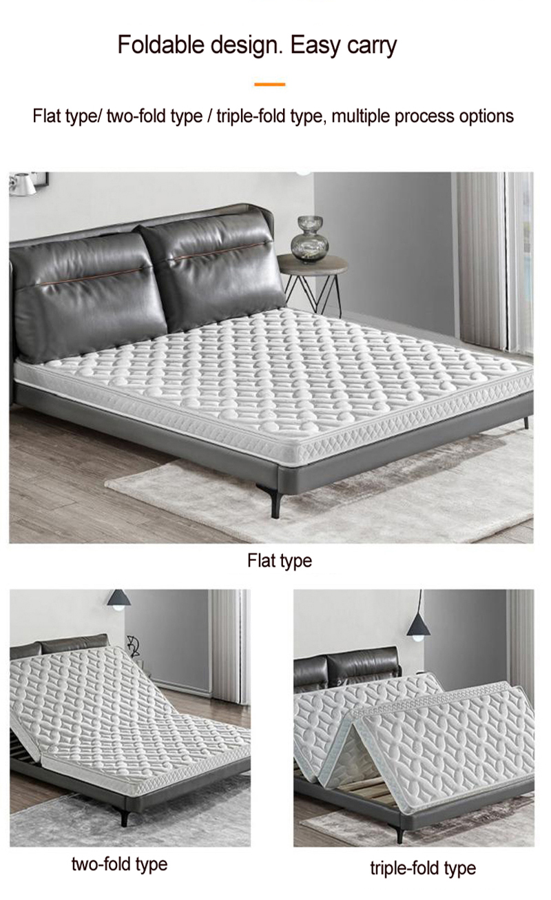 For Home Bed Foldable Mattress Grey