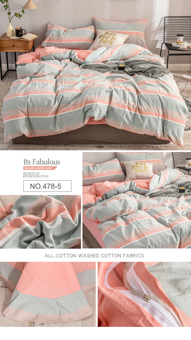 Sandy Brown Plaid Bed Sheet Set New Product
