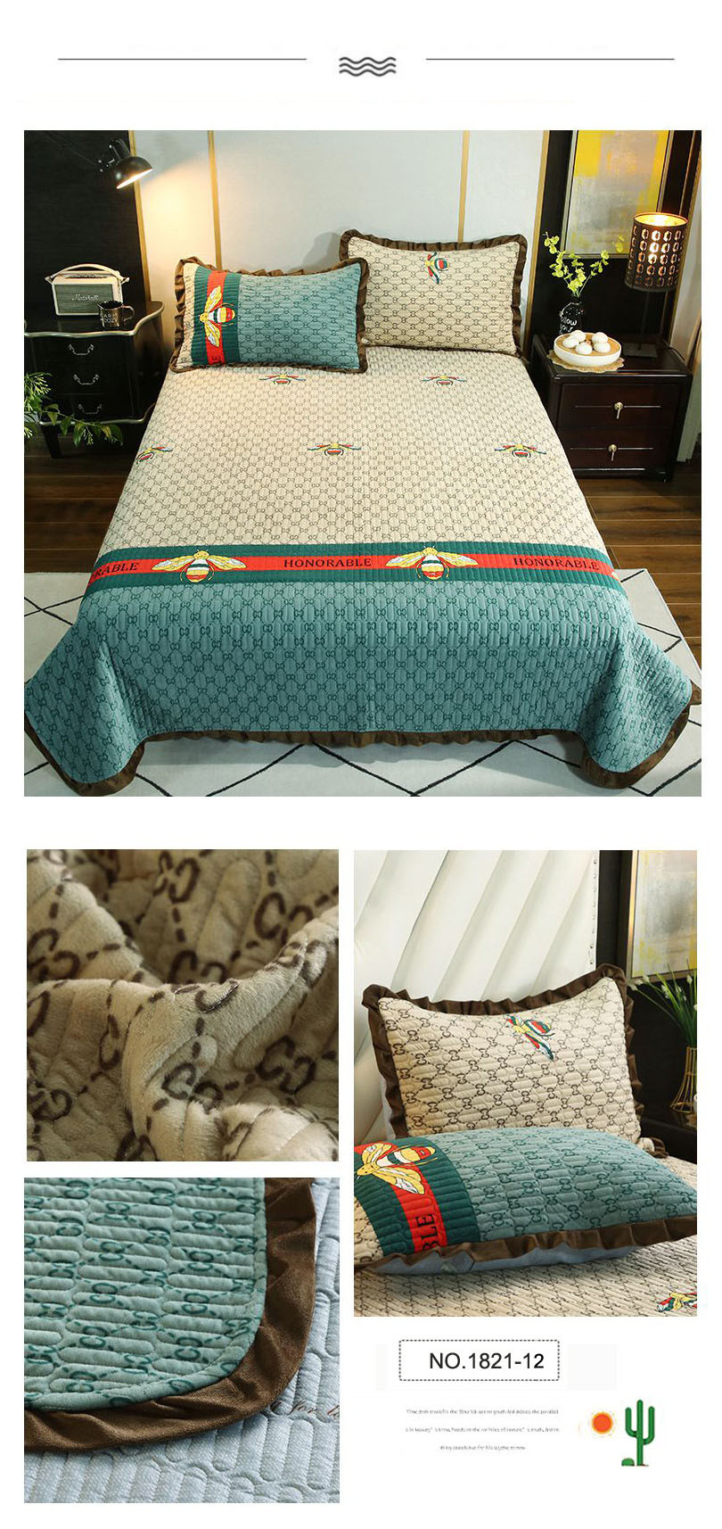 Twin Bed stripe Bedspread