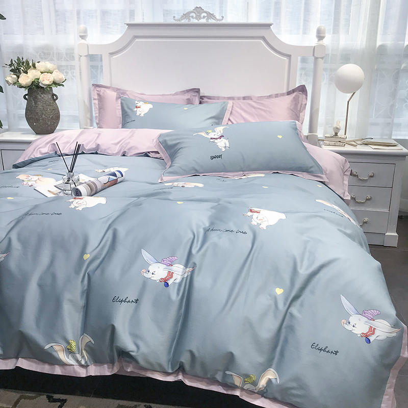 Cotton Fabric Bed Sheet Set Home Bedding