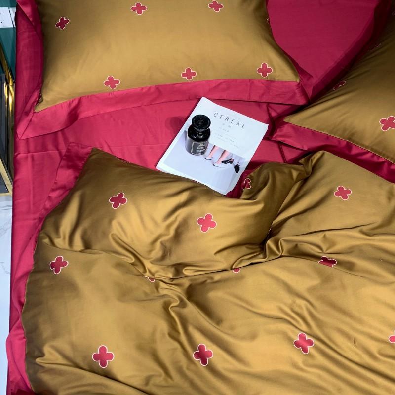 For Queen 4PCS Luxurious Bed Sheet Set