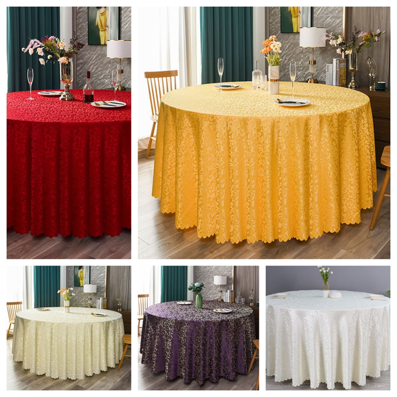 Round Rectangle Square 100% Polyester Table Cloth