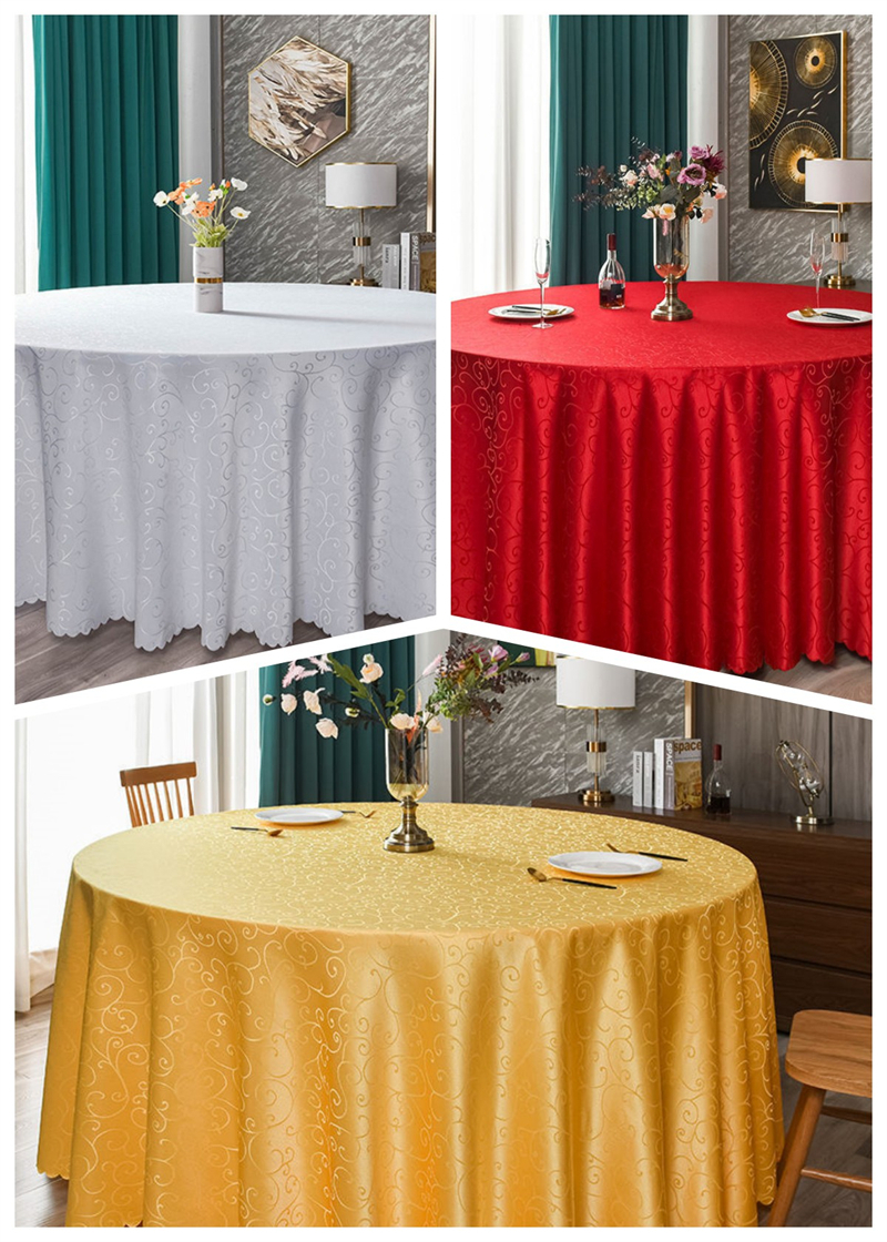 Gold Table Cover Embroidery Tablecloth Waterproof