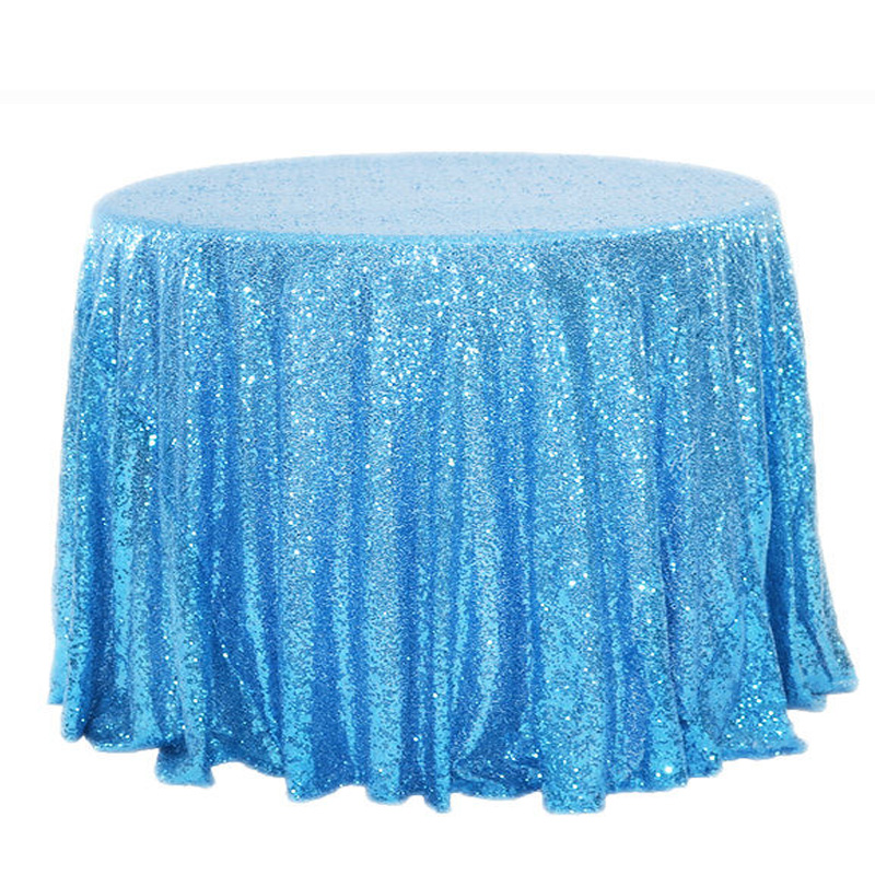 High Quality 132 Inch Rose Gold Round Sequin Table Cloth