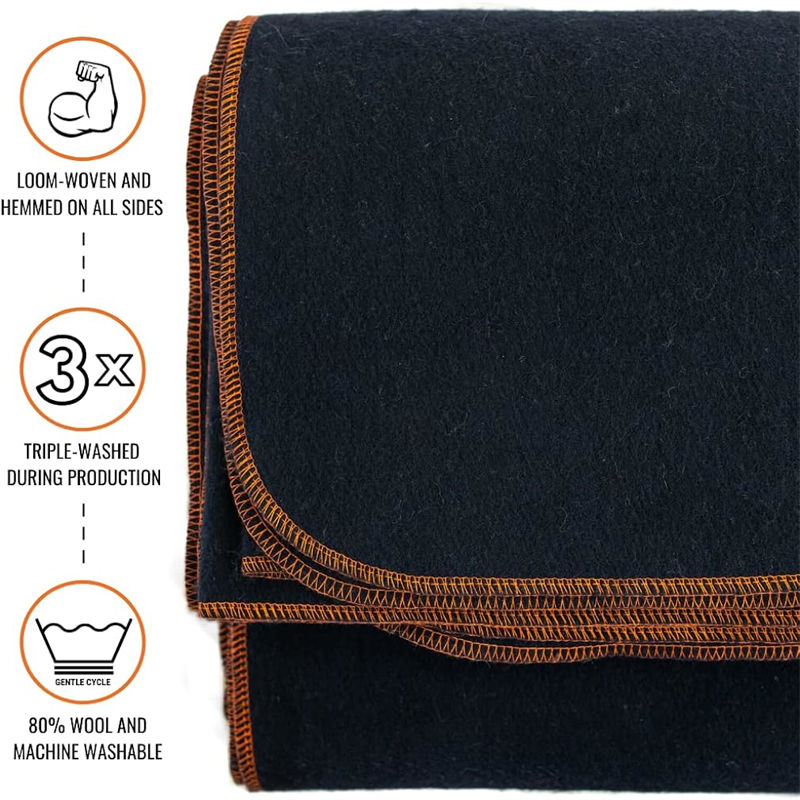 Navy 50% Wool 190cm Military - compliant Alert Blanket