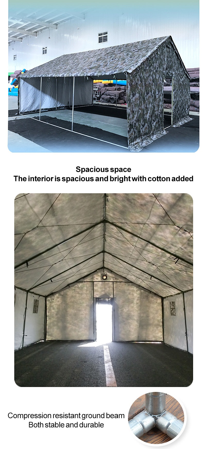 Earthquake-proof Camouflage tent for emergencies