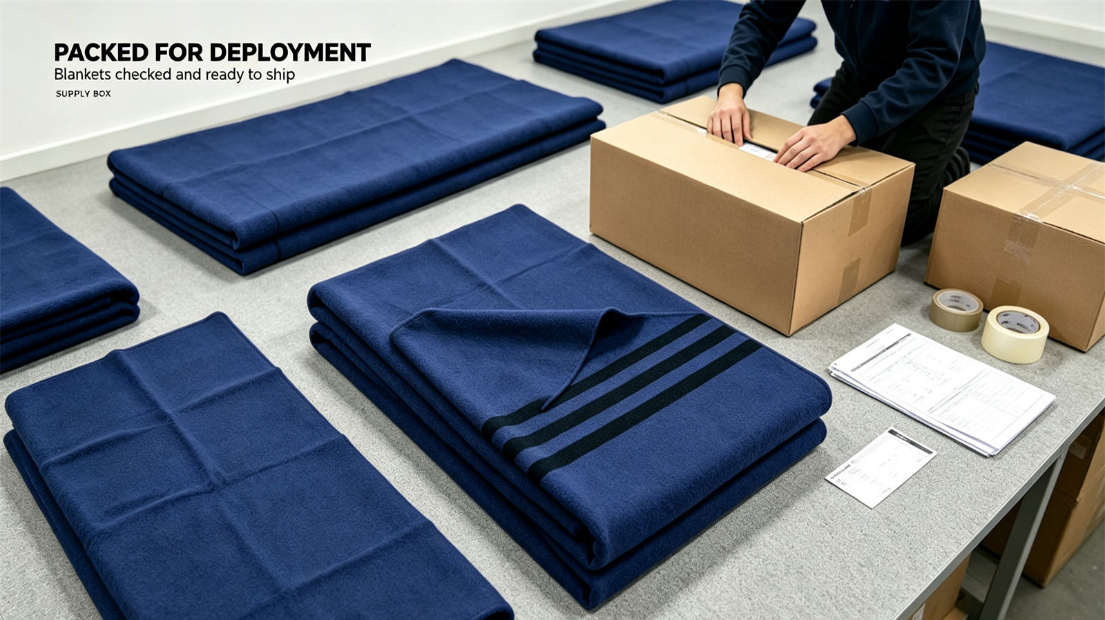 YRF Textile blankets shown in a practical supply setting supporting issue, use and operational planning decisions for institutional buyers for the build a readiness replenishment record section.