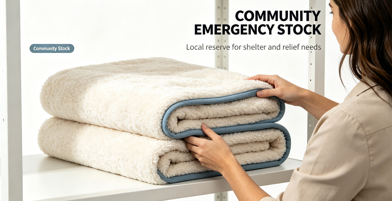 Beige disaster relief blanket shown for bulk procurement, specification comparison, storage planning and project distribution review