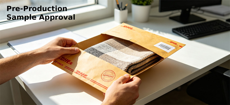 Relief blanket pre-production sample approval for buyer specification and supplier alignment