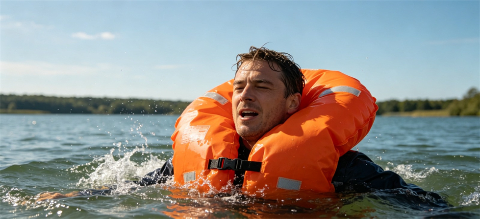 Water Rescue Life Jackets showing in water flotation for humanitarian relief distribution and stockpile review