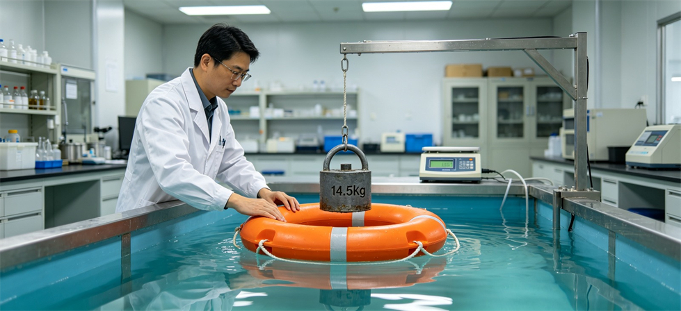 Rescue Lifebuoys showing buoyancy test for government procurement and emergency reserve planning Rescue Lifebuoys showing buoyancy test for government procurement and emergency reserve planning