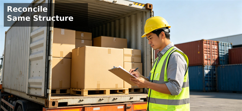 Relief blanket container reconciliation for six-step procurement process and shipment acceptance review