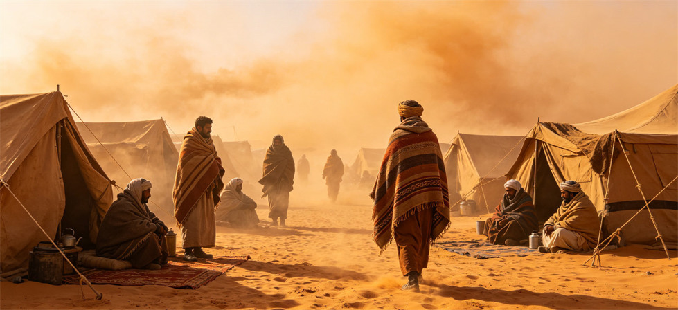 Bulk relief blanket sandstorm camp scene for avoiding copied shipment documents and outdated assumptions