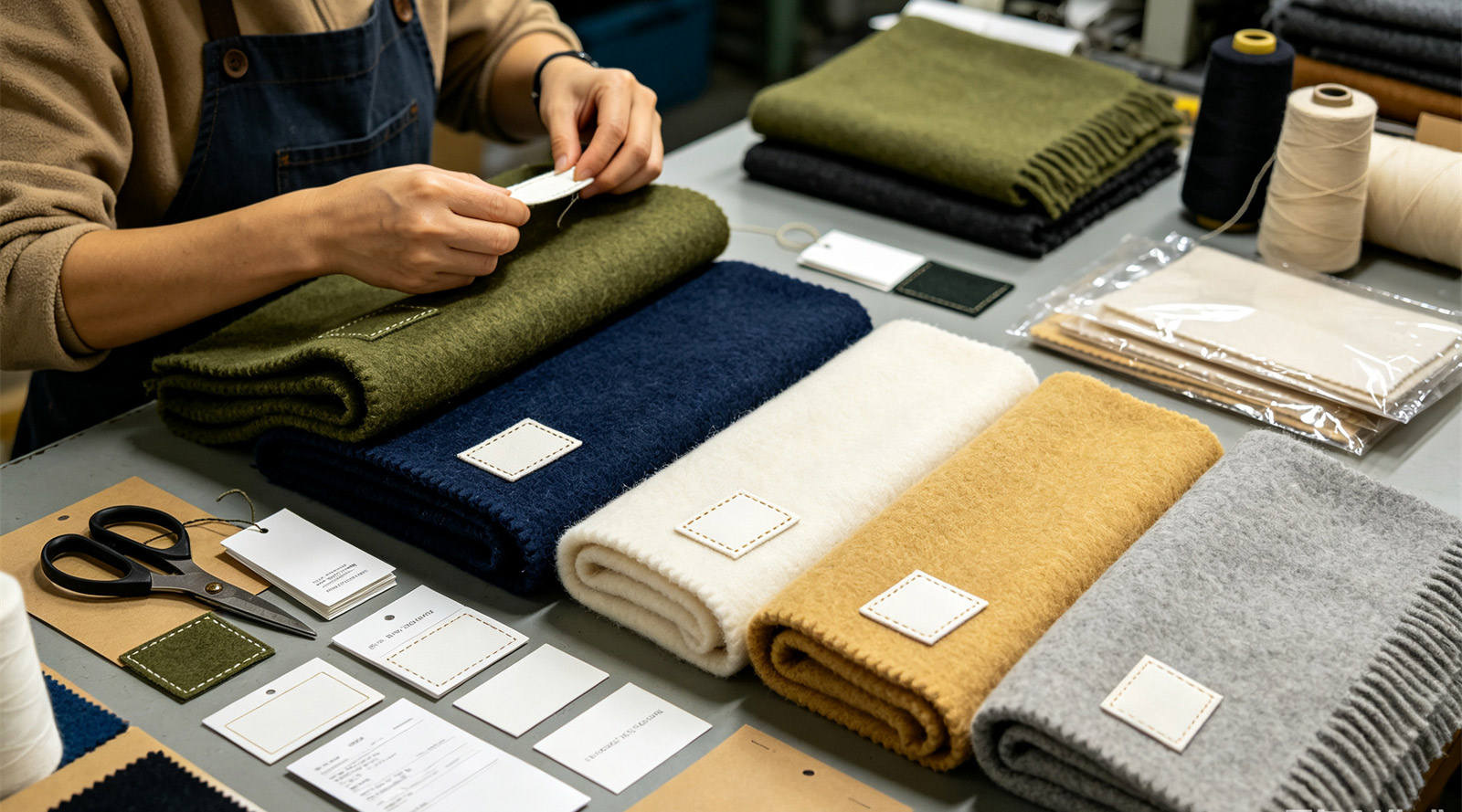Emergency blanket quality inspection showing solid color brown detail for institutional procurement review, view 7