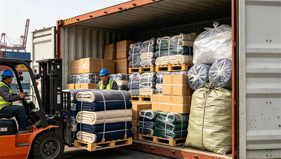 Emergency blanket shipment handling showing solid color brown shipment for institutional procurement review