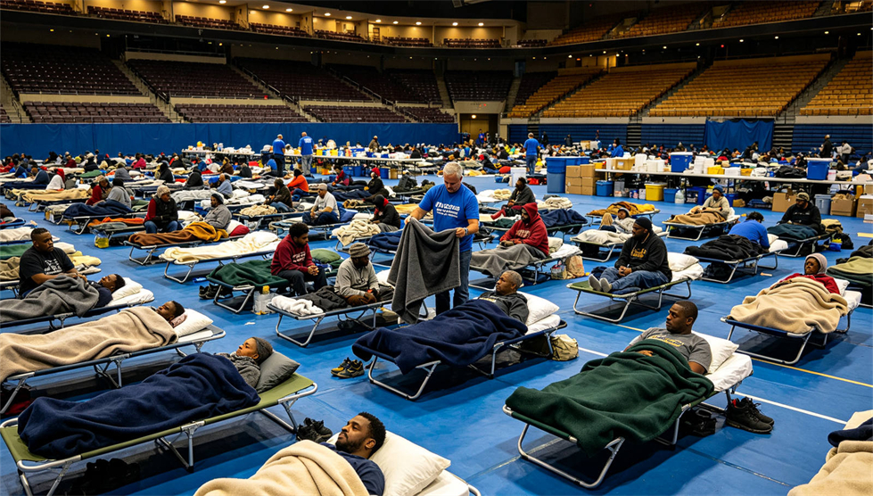 Emergency blanket temporary shelter use showing solid color blue scene for institutional procurement review Emergency blanket temporary shelter use showing solid color blue scene for institutional procurement review
