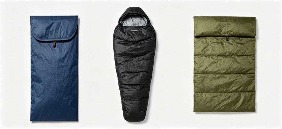 Sleeping bag shapes compared for institutional selection and specification review