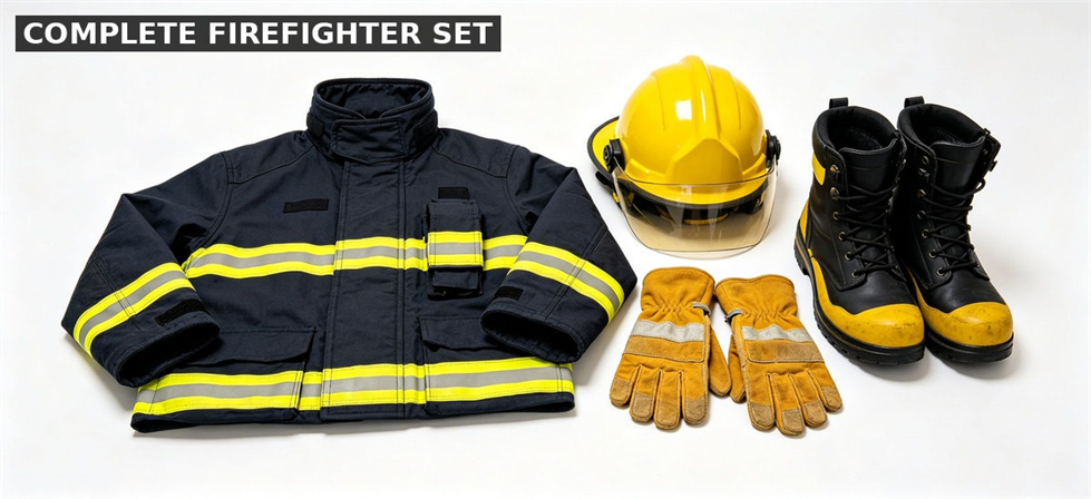 Firefighter gear complete set for institutional procurement, inspection and supply planning