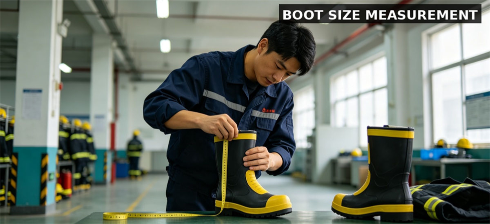 Firefighter gear boot measurement for institutional procurement, inspection and supply planning
