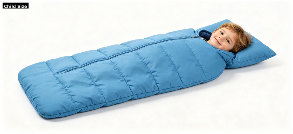 Sleeping bag child size shown for how to choose the right sleeping bag size in institutional sleeping bag procurement review