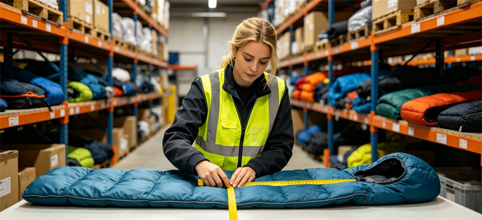 Sleeping bag measuring shown for frequently asked questions in institutional sleeping bag procurement review