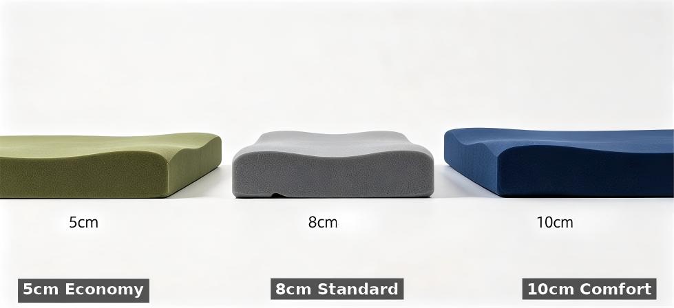 School mattress thickness 5cm 8cm 10cm comparison white bg for school dormitory supplies procurement and institutional