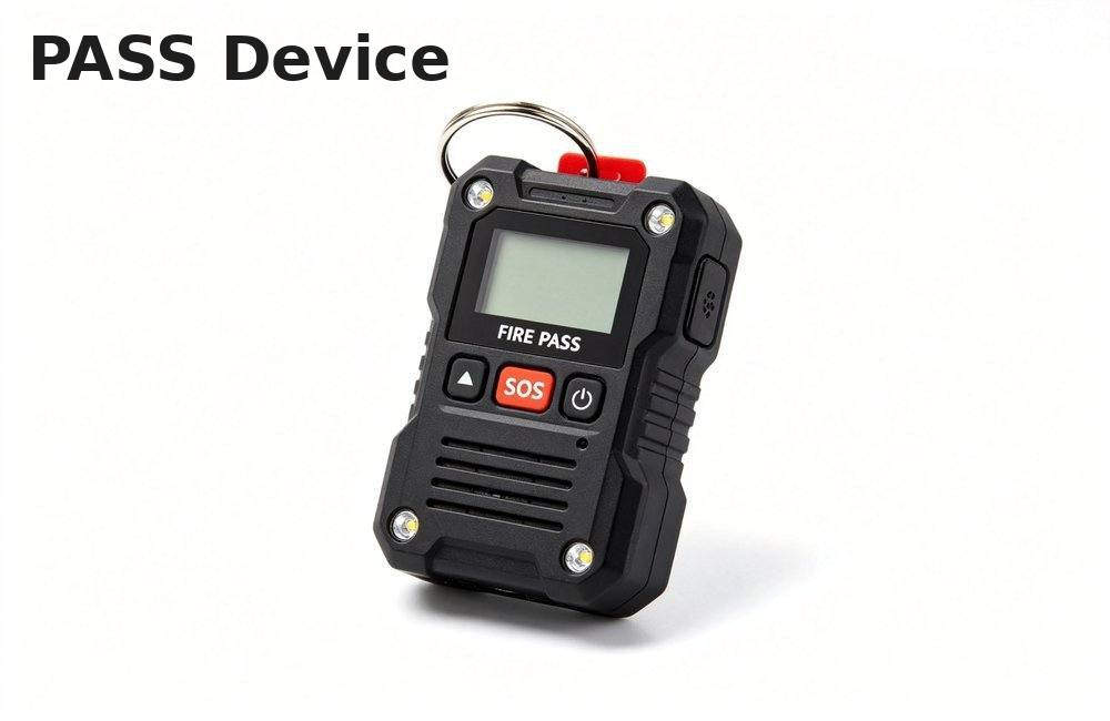 firefighter PASS device personal alert safety system black