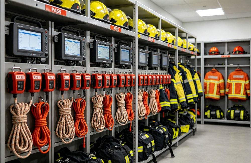 confined space rescue harness escape rope telemetry monitor