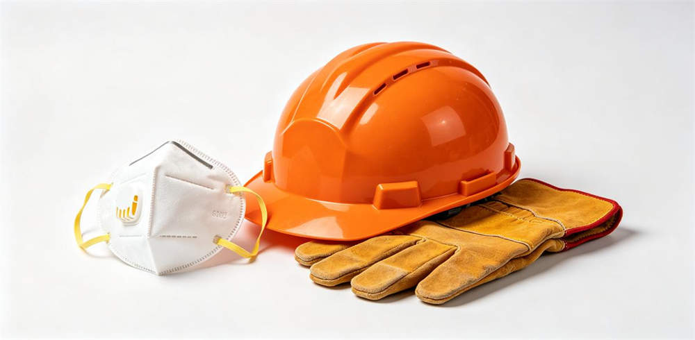 Safety helmet leather work gloves and N95 masks for earthquake rescue protection
