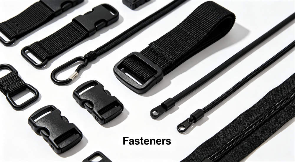 tent fasteners buckles straps hooks zippers velcro closure parts