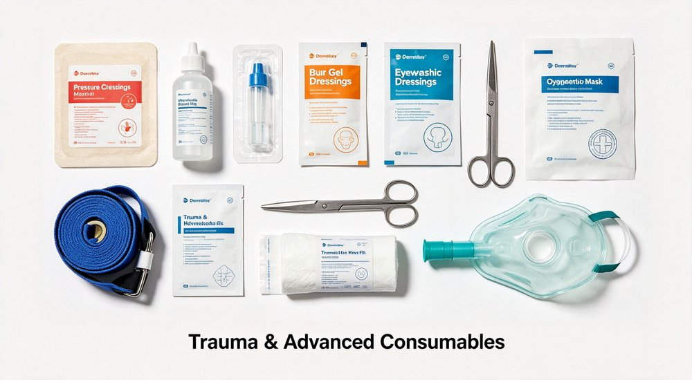 Side-by-side comparison of backpack trauma kit and hard case first aid kit showing size capacity and portability differences for different emergency response scenarios