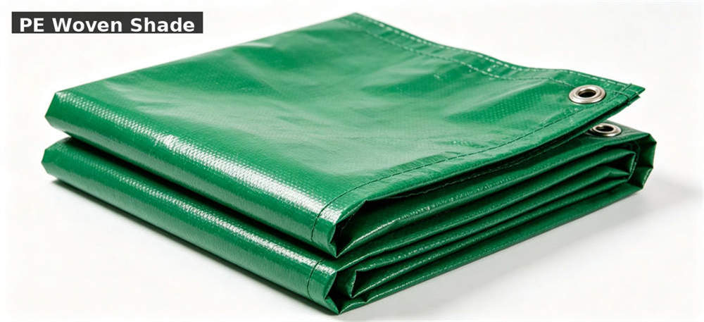 Sunshade green pe folded white bg for institutional procurement, inspection and supply planning