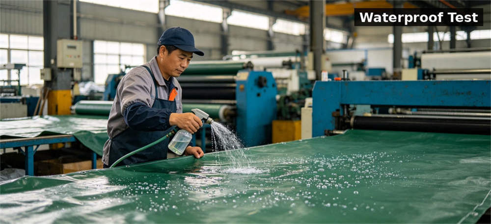 Factory qc tarp waterproof test for institutional procurement, inspection and supply planning