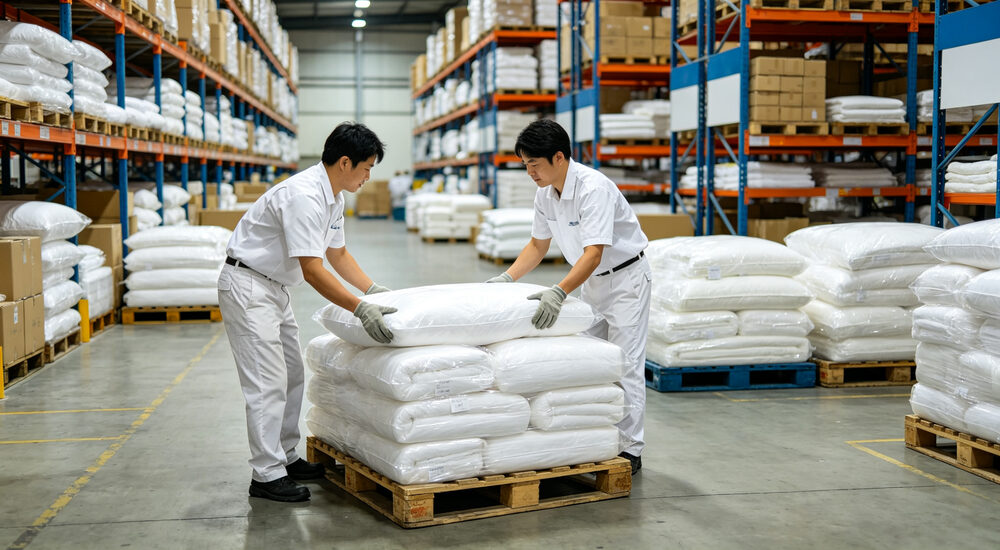 Wide-angle scene of hotel room with premium white institutional bedding and housekeeping staff maintaining quality standards suitable for emergency shelters hospitals universities and hotels requiring durable comfortable bedding solutions